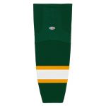 HS2100 Lightweight Pro Hockey Socks - Dark Green/Gold/White - Front