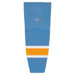 HS2100 Lightweight Pro Hockey Socks - Sky/Gold/White - Front