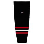 HS2100 Lightweight Pro Hockey Socks - New Chicago 3rd Black - Front