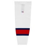 HS2100 Lightweight Pro Hockey Socks - White/Navy/Red - Front
