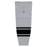 HS2100 Lightweight Pro Hockey Socks - Grey/Black - Front