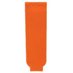 HS630 Knitted Solid Hockey Socks - Orange - Front