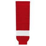 HS630 Knitted Striped Hockey Socks - Detroit Red - Front
