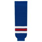HS630 Knitted Striped Hockey Socks - New York Rangers Royal - Front