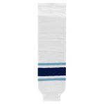 HS630 Knitted Striped Hockey Socks - Maine White - Front