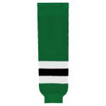 HS630 Knitted Striped Hockey Socks - 2013 Dallas Kelly Green - Front
