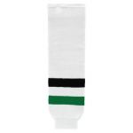 HS630 Knitted Striped Hockey Socks - 2013 Dallas White - Front