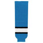 HS630 Knitted Striped Hockey Socks - Pro Blue/Black/White - Front