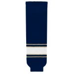 HS630 Knitted Striped Hockey Socks - Notre Dame Navy - Front