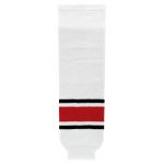 HS630 Knitted Striped Hockey Socks - 2013 Carolina White - Front