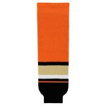 HS630 Knitted Striped Hockey Socks - 2014 Anaheim Black - Front