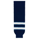 HS630 Knitted Striped Hockey Socks - 2011 Winnipeg Navy - Front