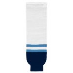 HS630 Knitted Striped Hockey Socks - 2010 Florida 3rd White - Front