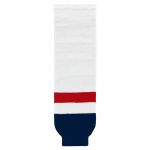 HS630 Knitted Striped Hockey Socks - 2013 Washington White - Front