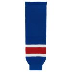 HS630 Knitted Striped Hockey Socks - New York Rangers Classic Royal - Front