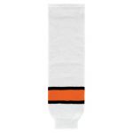 HS630 Knitted Striped Hockey Socks - Philadelphia White - Front