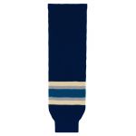 HS630 Knitted Striped Hockey Socks - 2010 Columbus 3rd Navy - Front