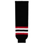 HS630 Knitted Striped Hockey Socks - 2009 Ottawa 3rd Black - Front