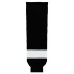 HS630 Knitted Striped Hockey Socks - Old La Black - Front