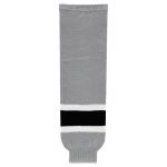HS630 Knitted Striped Hockey Socks - La Stadium Series Grey - Front
