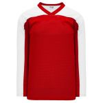 LB153 Box Lacrosse Jersey - Red/White - Front