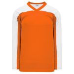 LB153 Box Lacrosse Jersey - Orange/White - Front