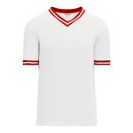 S1333 Soccer Jersey - White/Red - Front