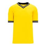 S1333 Soccer Jersey - Maize/Black/White - Front