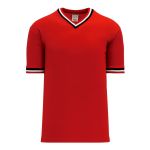 S1333 Soccer Jersey - Red/Black/White - Front