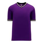 S1333 Soccer Jersey - Purple/Black/White - Front