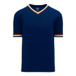 S1333 Soccer Jersey - Navy/Orange/White - Front