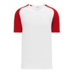 S1375 Soccer Jersey - White/Red - Front