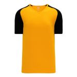 S1375 Soccer Jersey - Gold/Black - Front