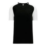 S1375 Soccer Jersey - Black/White - Front