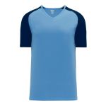 S1375 Soccer Jersey - Sky/Navy - Front