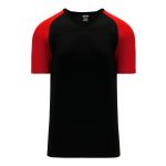 S1375 Soccer Jersey - Black/Red - Front