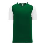S1375 Soccer Jersey - Dark Green/White - Front