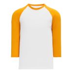 S1846 Soccer Jersey - White/Gold - Front