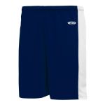 SS9145 Soccer Shorts - Navy/White - Front