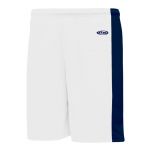 SS9145 Soccer Shorts - White/Navy - Front