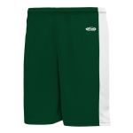 SS9145 Soccer Shorts - Dark Green/White - Front