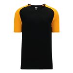 Athletic Knit S1375-212 Soccer Jersey - Black/Gold - Primary