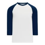 Athletic Knit S1846-217 Soccer Long Sleeve Shirt - White/Navy - Primary