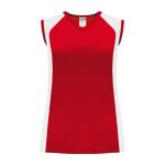 Athletic Knit LF601L-208 Women's Field Lacrosse Jersey - Red/White - Primary