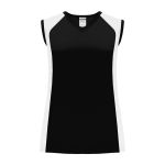 Athletic Knit LF601L-221 Women's Field Lacrosse Jersey - Black/White - Primary