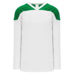 Athletic Knit H6100-211 League Hockey Jersey - White/Kelly - Primary