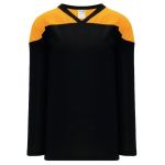Athletic Knit H6100-212 League Hockey Jersey - Black/Gold - Primary