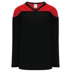 Athletic Knit H6100-249 League Hockey Jersey - Black/Red - Primary