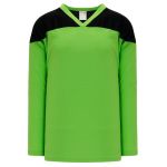 Athletic Knit H6100-269 League Hockey Jersey - Lime Green/Black - Primary