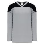 Athletic Knit H6100-822 League Hockey Jersey - Grey/Black - Primary